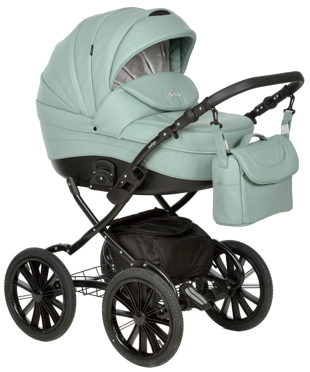 Детская коляска Indigo Special Plus 2 в 1 Is05 шалфей кожа