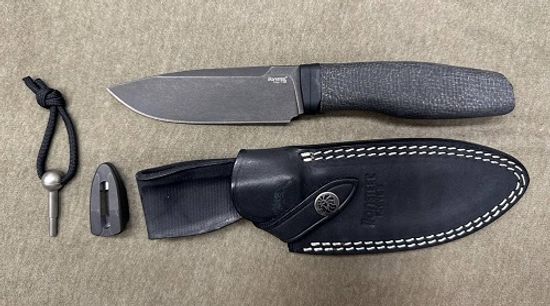 Нож Lion Steel ACHA - сталь M390, рукоять микарта, ножны кожа AH B BLBR