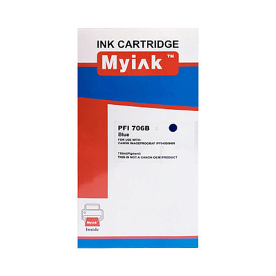 Картридж MyInk, аналог CANON PFI-706B для IPF 8400/8400S/8400SE/9400/9400S Blue (710 ml)