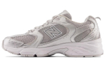 New Balance NB 530 low-cut sports casual shoes for men and women with the same silver gray