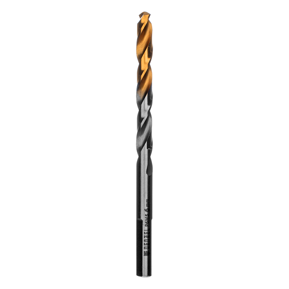 Сверло спиральное по металлу 6 x 93 мм, Р6М5, Golden Tip  Denzel