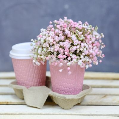 Букет цветов с кофе