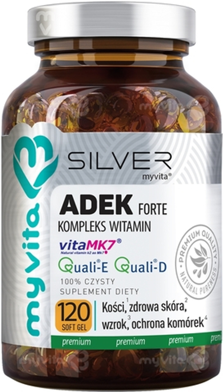 MyVita Silver ADEK Forte kompleks witamin - Мягкие капсулы с мультивитаминным комплексом, 120 kapsułek
