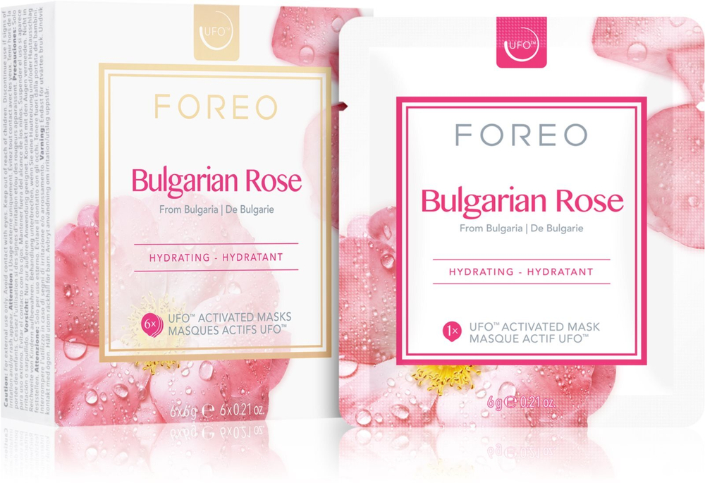 FOREO UFO Bulgarian Rose - увлажняющая маска /  6 x 6  g  / GTIN 7350092139281