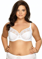 Бюстгальтер на косточках с нежными кружевными элементами (Размер: 85D) (Цвет: телесный)