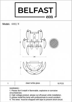 Накладной светильник Belfast Dublin 6002-W CH WH