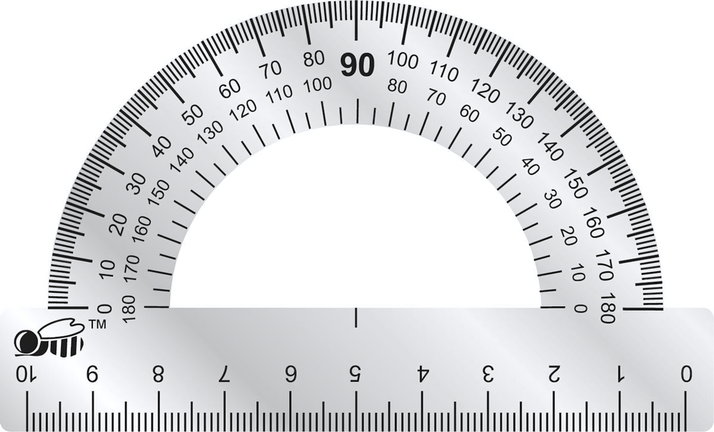 Транспортир стальной 10 см (Пчелка)