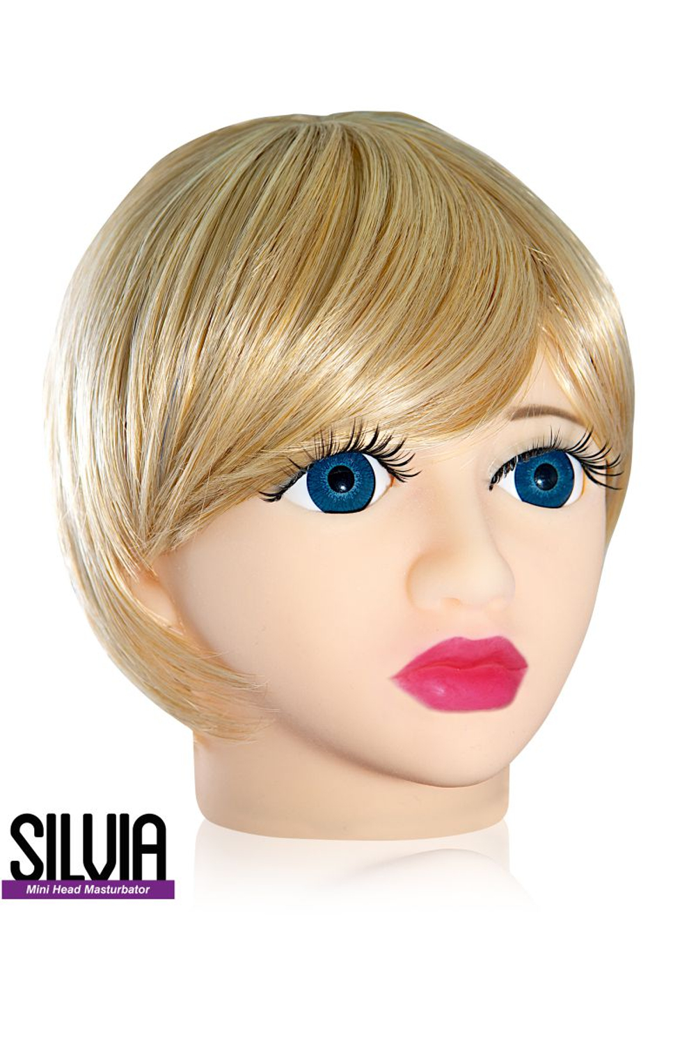 Мастурбатор в форме головы Silvia (Цвет: телесный)