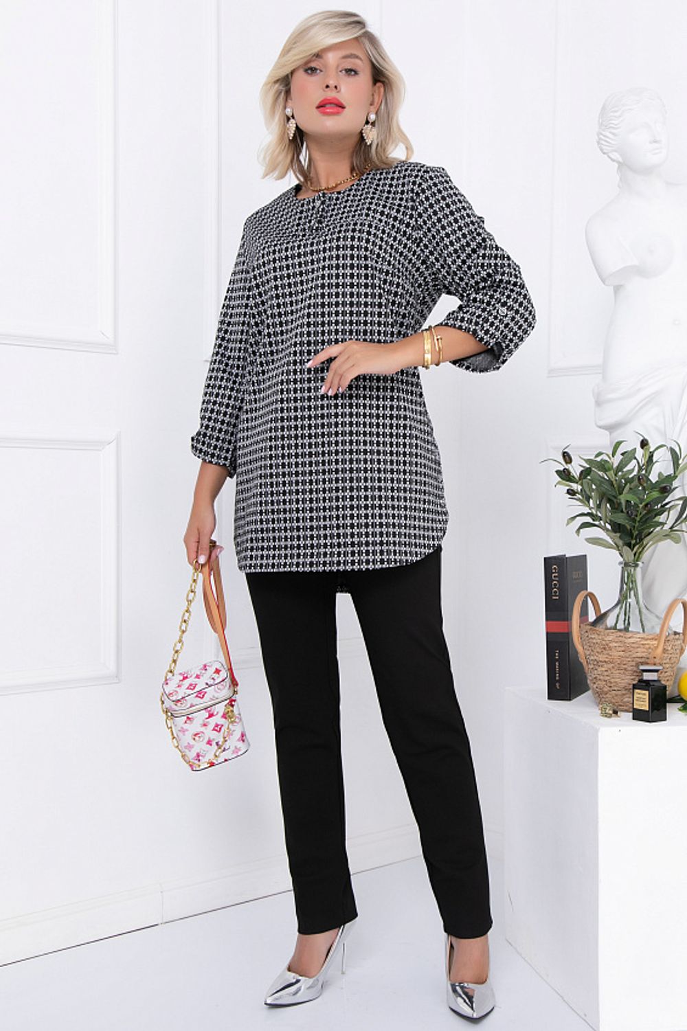 ТУНИКА БАРЛЕТТА (БЛЭК ВАЙТ) Bellovera (Акция)