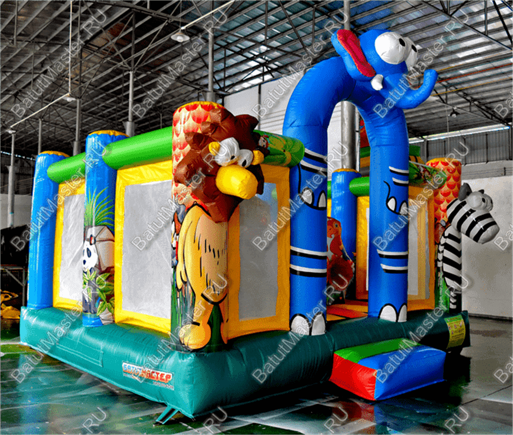Коммерческий надувной батут "Зверинец" 4,5*4,5*3 м
