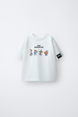 ZARA ФУТБОЛКА С ПРИНТОМ FIFA CLASSICS WORLD CUP ™, БЕЛЫЙ