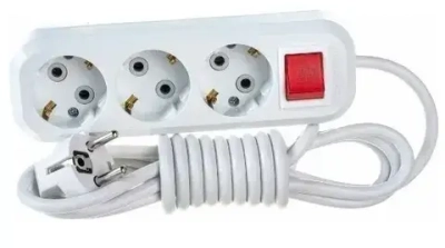 Удлинитель Makel (MGP 212) 3 гнезда 2 метра (з) с выключателем