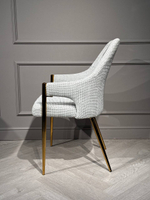 Стул обеденный Ist Casa Бергамо, 62х58х91 см, бежевый, глянцевое золото