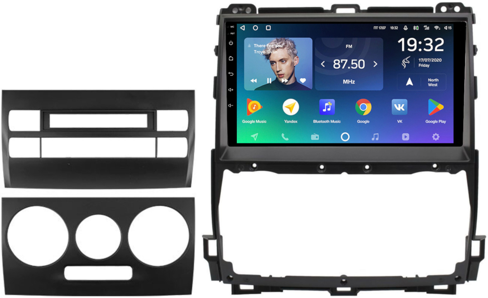 Магнитола для Toyota Land Cruiser Prado 120, Lexus GX470 (экран климата внизу, большая рамка) - Teyes SPRO+ Android 10, ТОП процессор, 4-32, SIM-слот