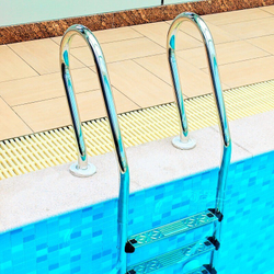 Лестница для бассейна - 4 ступени - ERGOLINE 400 с антислипом, AISI-304 - MX-415 / F204A - Pool King