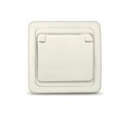 Розетка одноместная с крышкой "UNIVersal" серия "Валери" с/з, с/у, 16А, 220В, "слоновая кость"