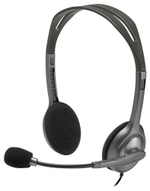 Наушники Logitech Stereo Headset H111 серый-черный