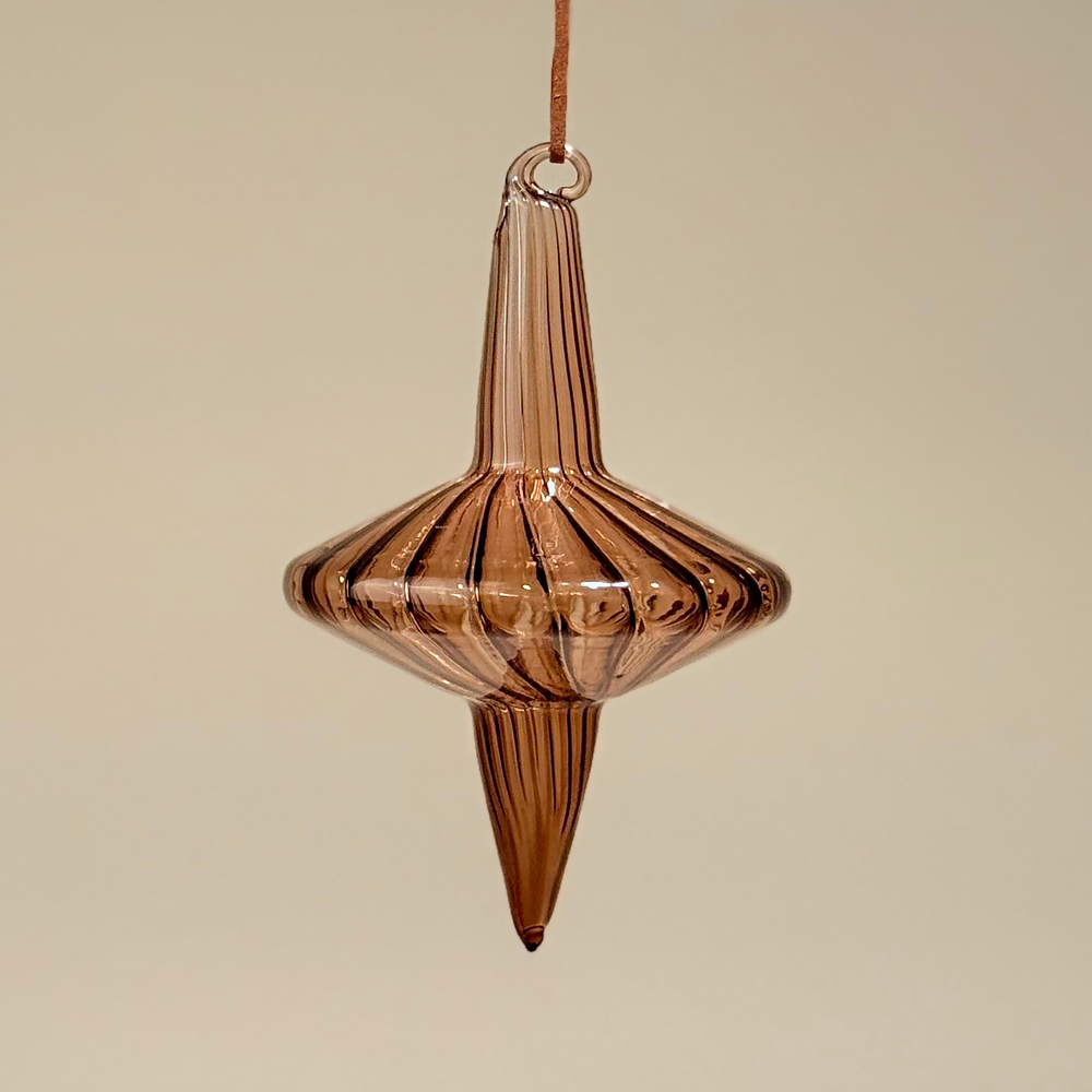 Елочная игрушка "Подвеска" (стекло), D8хН14 см цвет Коричневый