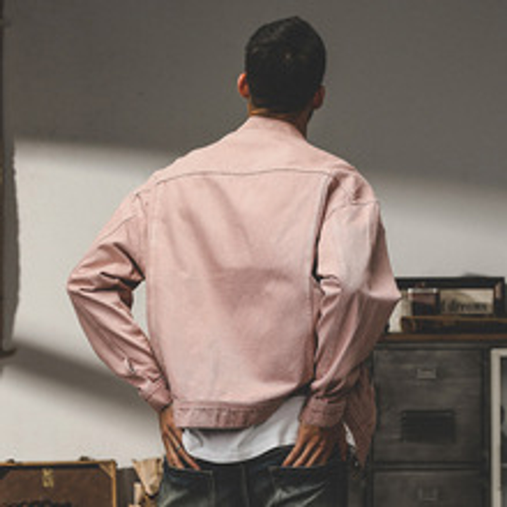 Джинсовая мужская куртка из классической винтажной ткани,сезон весна-осень