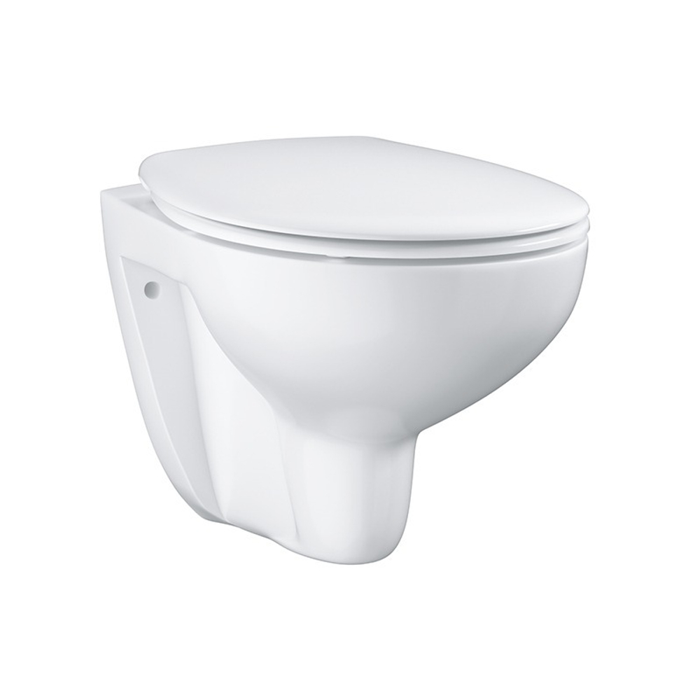 Унитаз подвесной безободковый Grohe bau ceramic в комплекте с сиденьем, микролифт