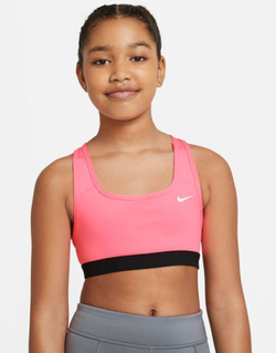 Топ для девочки теннисный Nike Swoosh Bra G - sunset pulse/white