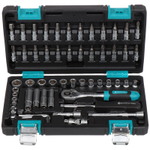 Набор слесарных инструментов Bartex, 1/4", CrV сталь, кейс, 57 пр, шт