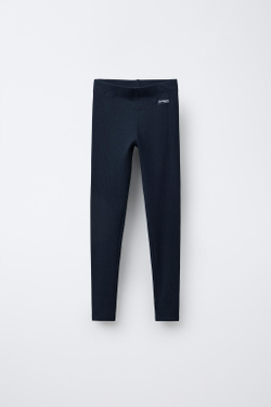 ZARA ЛЕГИНСЫ В РУБЧИК, МОРСКОЙ СИНИЙ
