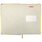 Ежедневник датированный 2023 А5 138x213 мм BRAUBERG "Holiday", под кожу, "зеркальный", золотой, 114023