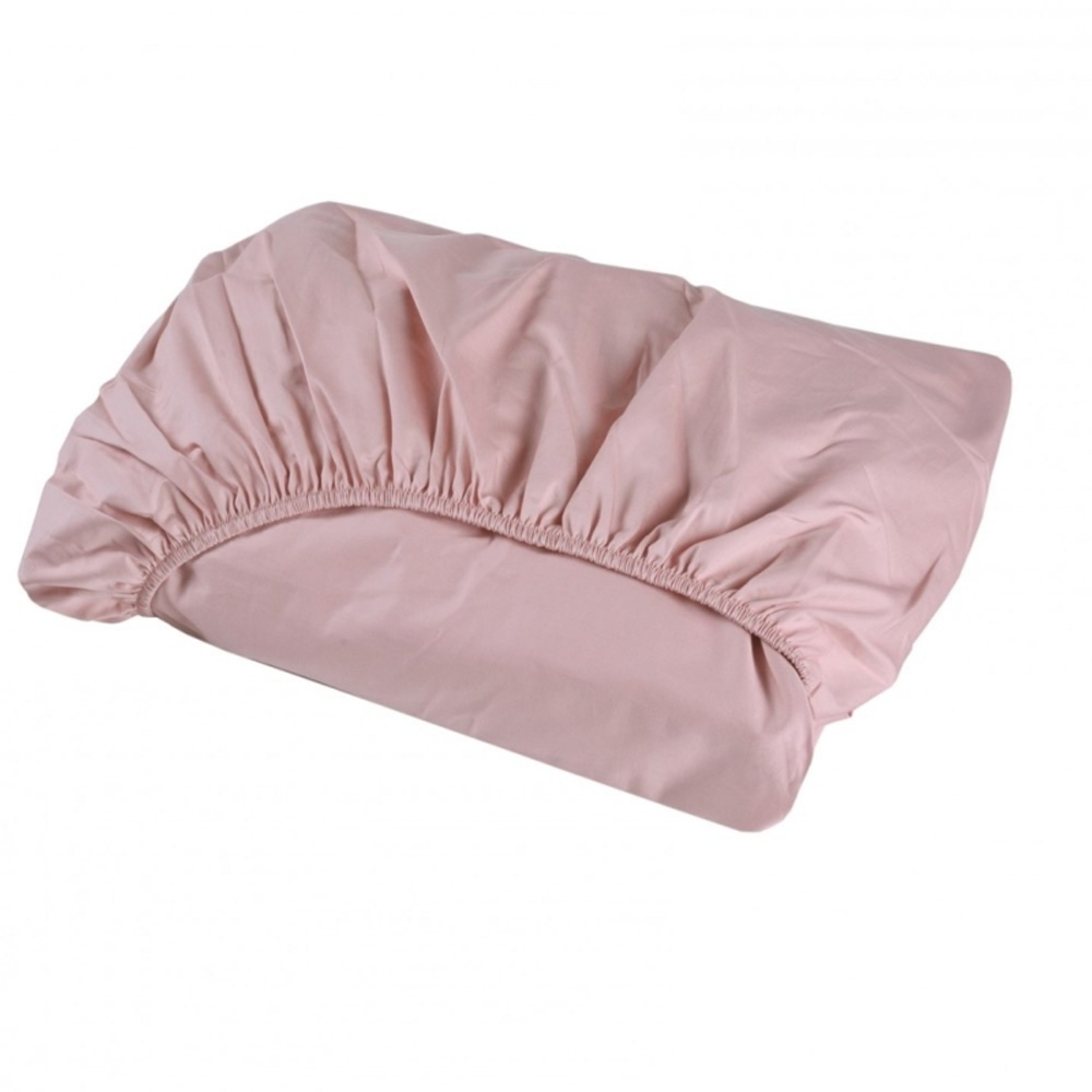 Простыня на резинке 180x200+45 Hamam Mineral powder розовый