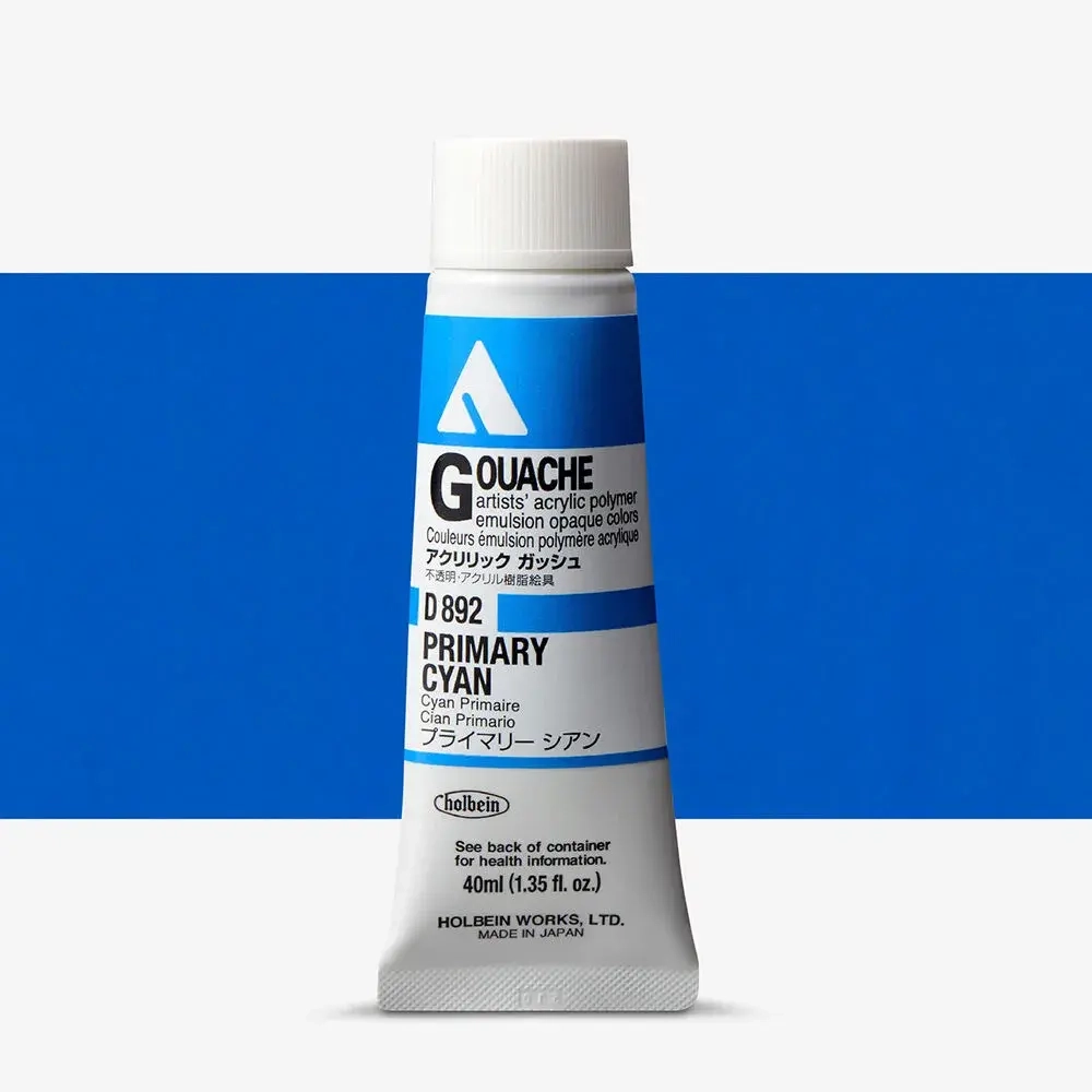 Holbein Acrylic Gouache 40 мл. 892 [А] Primary Cyan
