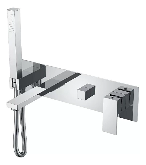Смеситель для ванны Boheme Qubic 474-2-CR хром