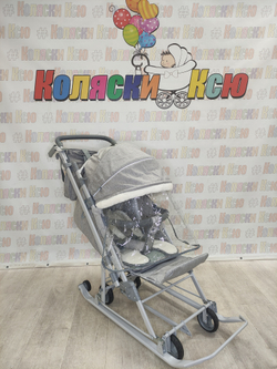 Санки-коляски "Ника детям 7-8K" дымчатый