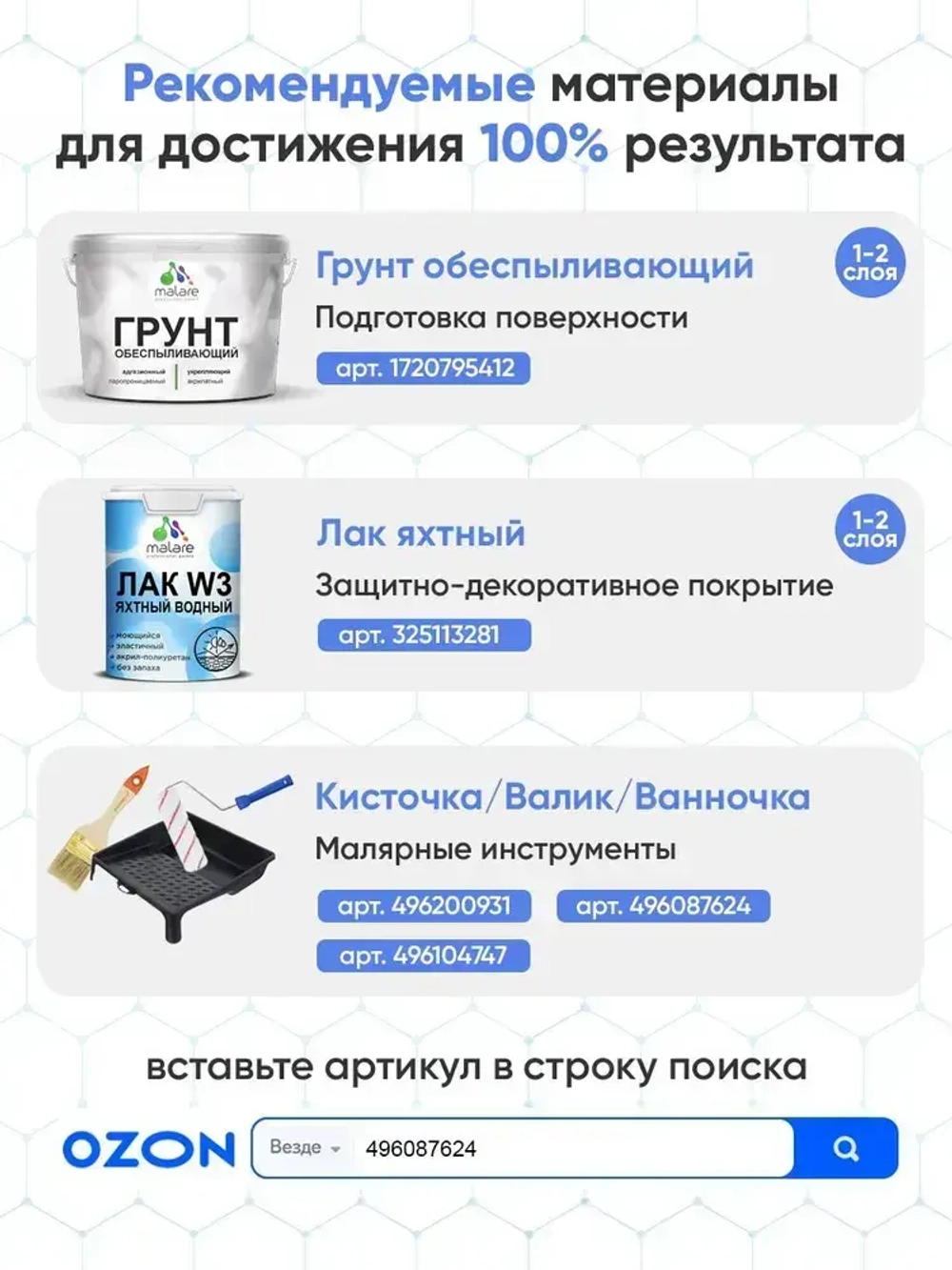 Акриловая краска для дверей и окон Malare Latex по дереву с антисептическим эффектом/ быстросохнущая моющаяся без запаха матовая, белый, 1 кг