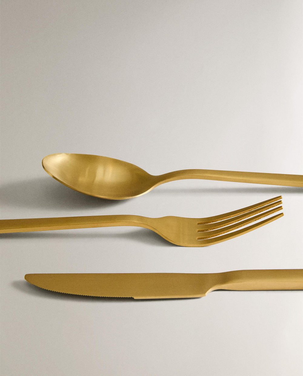 Zara Home набор столовых приборов из нержавеющей стали, цвет золотой · 7252/311