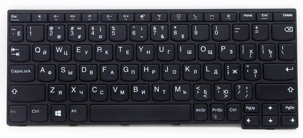 Клавиатура для ноутбука Lenovo Thinkpad Yoga 11e Gen 6 черная