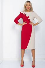 Платье Эванесса (красно-бежевое) П11823 LT Collection