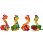 Фигурка новогодняя «Змейка с подарками» 5*3,5*6,5 см, микс