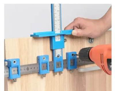 Кондуктор для разметки отверстий под мебельную фурнитуру/ Проектор отверстий/ Комплект с чехлом