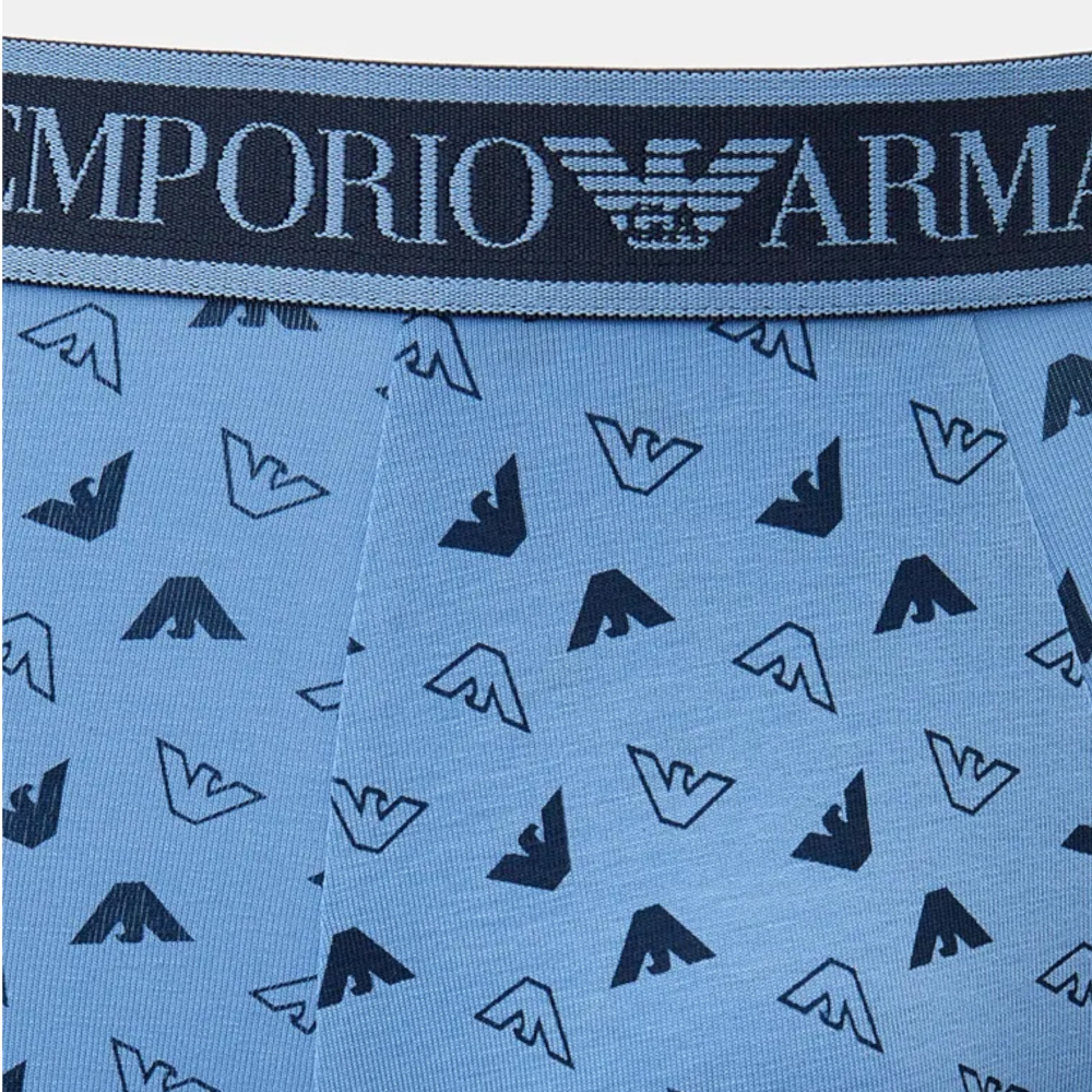 Набор мужских трусов хипсов 3в1 (синий, темно-синий, голубой) Emporio Armani 112130_4F717 75336