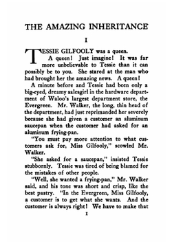 The Amazing Inheritance | Frances Roberta Sterrett