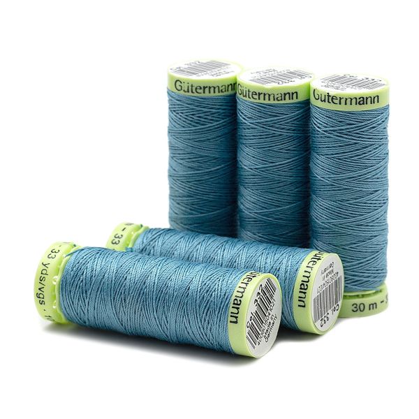 Нитки отделочные Gutermann Top Stitch 30 (30 метров), 5 кат. | 332 насыщенный бирюзовый