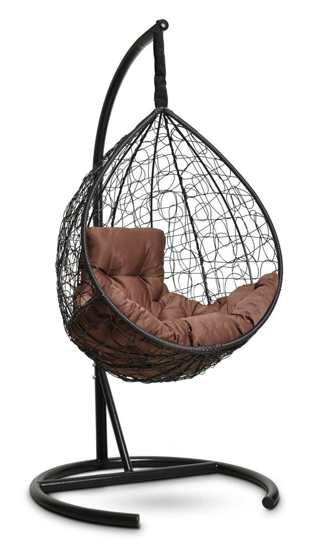 Подвесное кресло-кокон sevilla comfort черный + каркас -11%