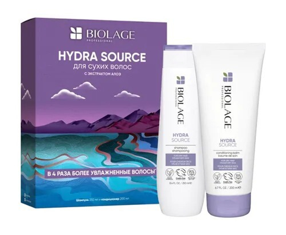 Matrix Набор Biolage Hydrasource: шампунь 250 мл + кондиционер 200 мл