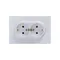 Розетка 2-м СП AtlasDesign 16А IP20 с заземл. в сборе жемчуж. SE ATN000424
