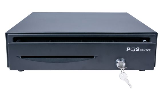 Денежный ящик PОScenter 16EM 410x415x100 механический, PUSH, черный