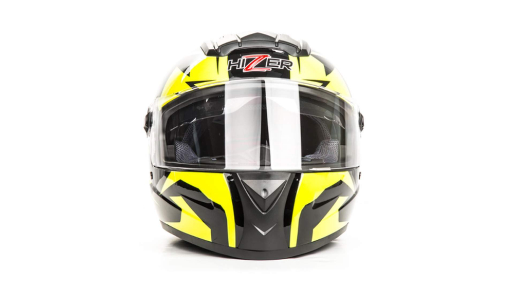 Шлем мото интеграл HIZER B561 №1 (M) black/yellow