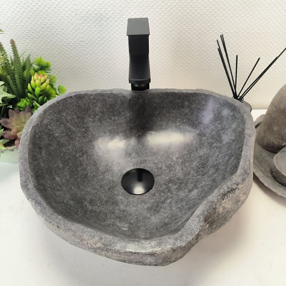 Раковина из речного камня RS-63512 (43*39*16) 0122
