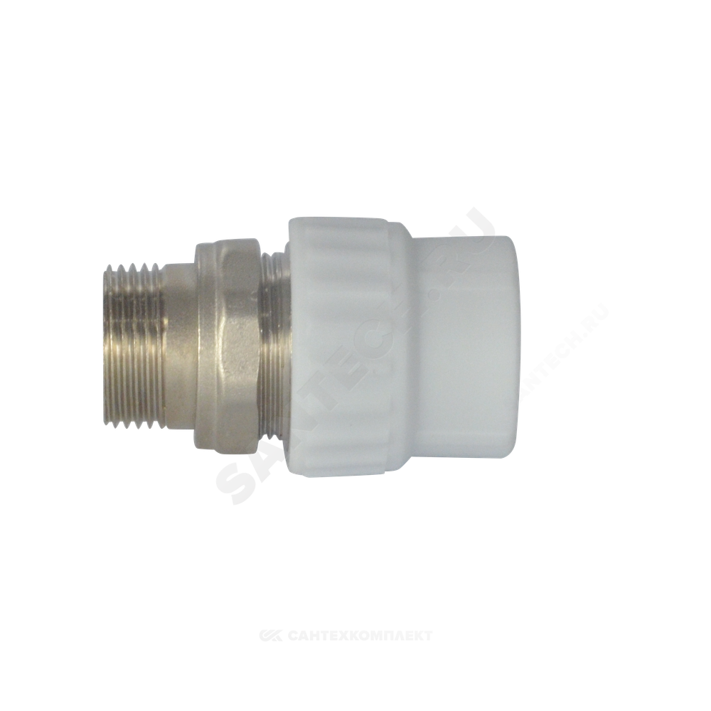 Муфта PP-R комбинированная разъемная белая Дн 25х1/2" НР для радиатора VALFEX 10159125