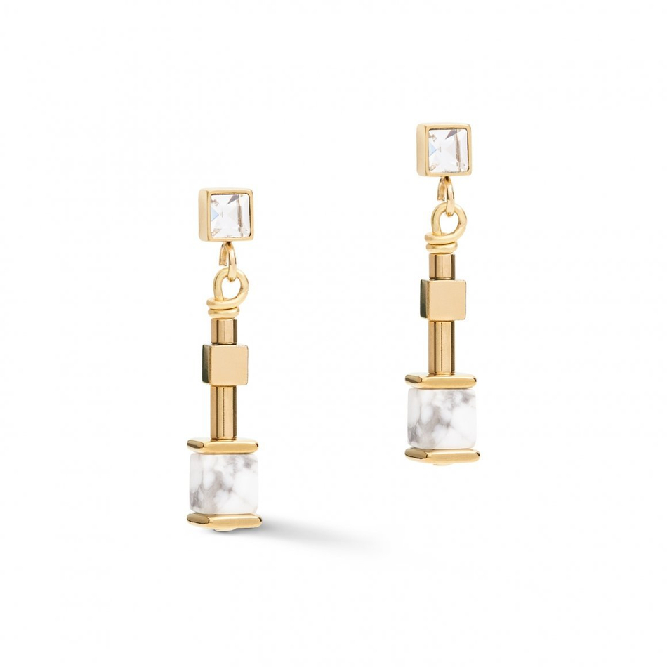 Серьги Coeur de Lion White 5055/21-1400 цвет белый, золотой
