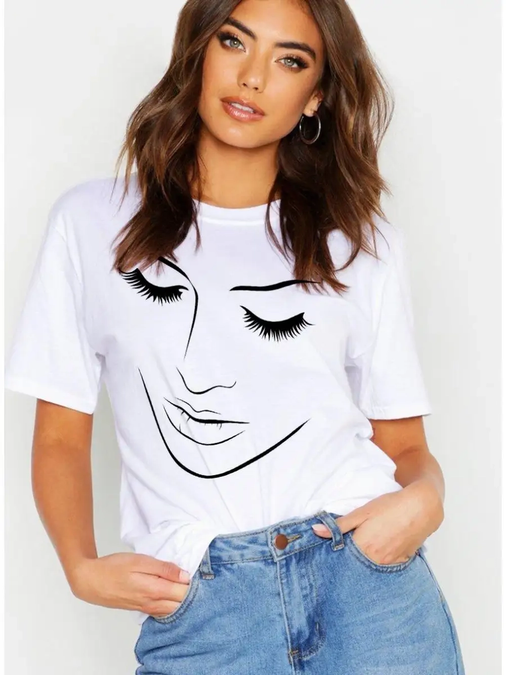 Футболка лицо девушки